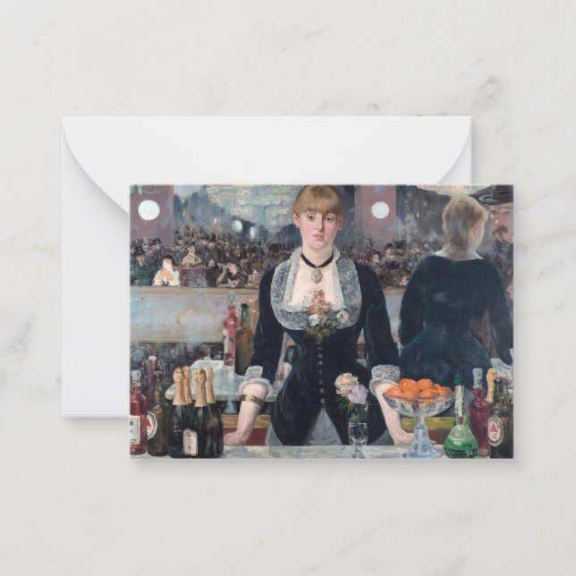 Edouard Manet - Eine Bar in den Folies-Bergere Mitteilungskarte (Vorderseite)