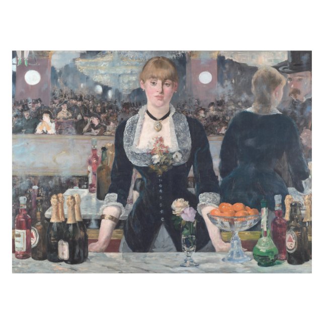 Edouard Manet - Eine Bar in den Folies-Bergere Tischdecke (Vorderseite (Horizontal))
