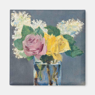 Edouard Manet - Flieder und Rosen Magnet