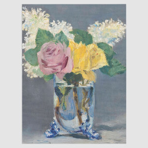 Edouard Manet - Flieder und Rosen Seidenpapier