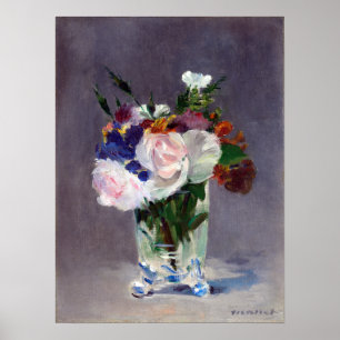 Edouard Manet Flowers in a Crystal Vase Poster