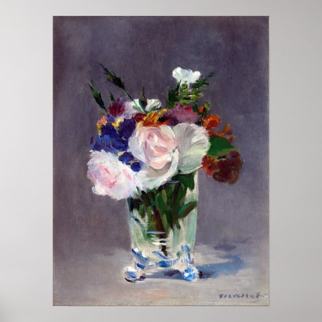 Edouard Manet Flowers in a Crystal Vase Poster (Vorne)