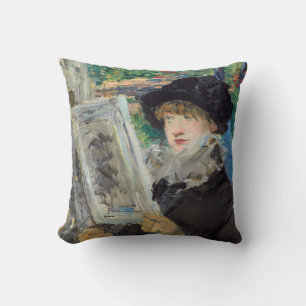 Edouard Manet - Frau lesend Kissen
