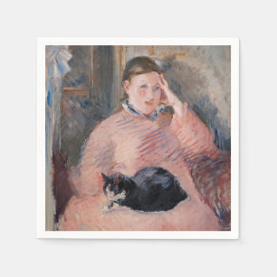 Edouard Manet - Frau mit einer Katze Serviette