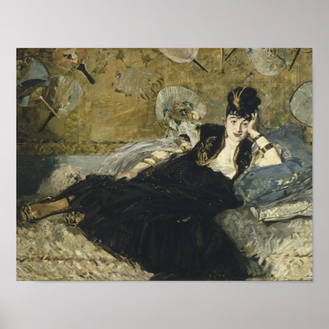 Edouard Manet - Frau mit Fans Poster (Vorne)