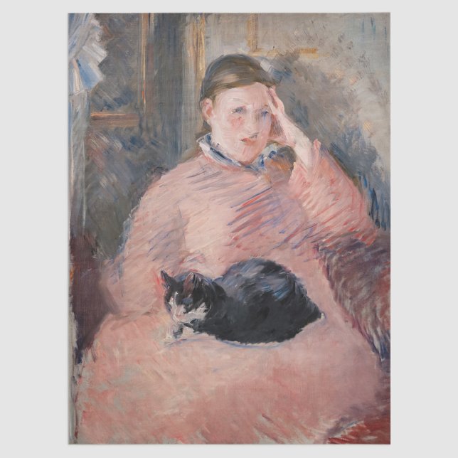 Edouard Manet - Frau mit Katze Seidenpapier (Von Creator hochgeladen)