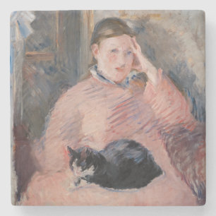 Edouard Manet - Frau mit Katze Steinuntersetzer