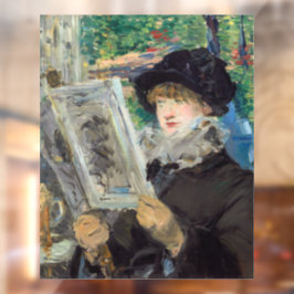 Edouard Manet - Frauen beim Lesen Fensteraufkleber