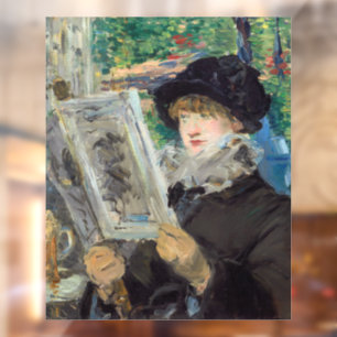 Edouard Manet - Frauen beim Lesen Fensteraufkleber