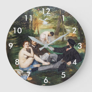 Edouard Manet - Frühstück im Freien Große Wanduhr