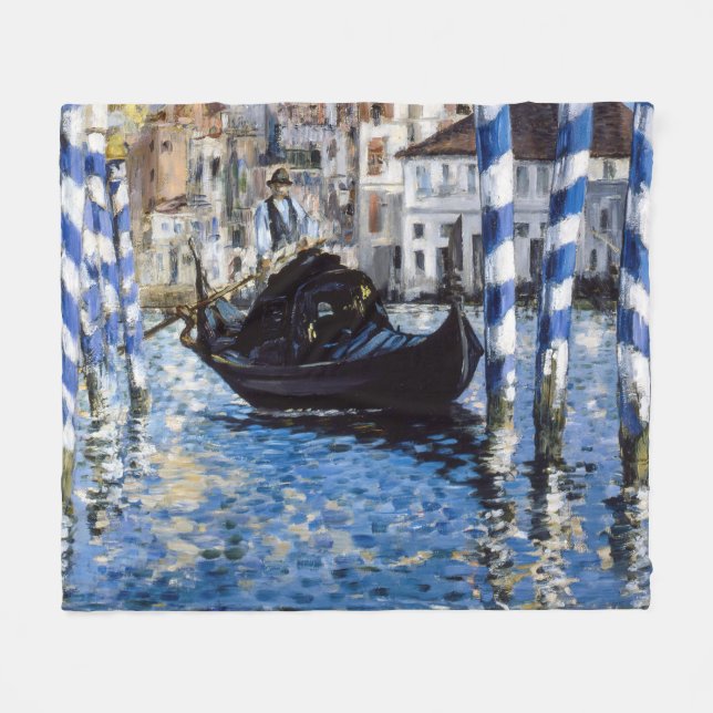 Edouard Manet - Grand Canal, Venedig Fleecedecke (Vorderseite (Horizontal))