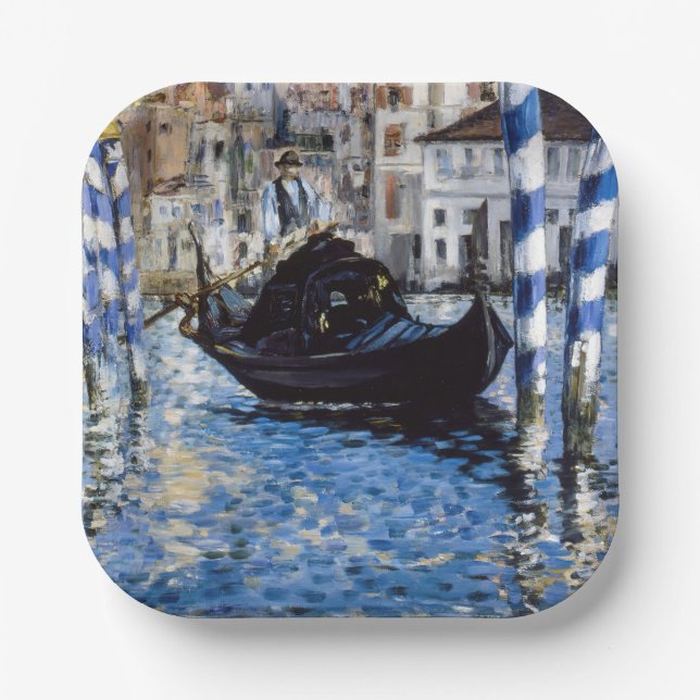 Edouard Manet - Grand Canal, Venedig Pappteller (Vorderseite)