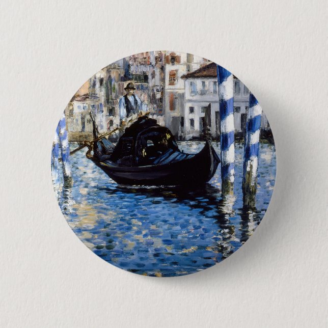 Edouard Manet - Großer Kanal, Venedig Button (Vorderseite)
