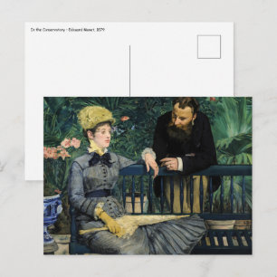 Edouard Manet - Im Gewächshaus Postkarte