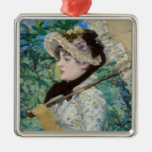 Edouard Manet - Jeanne / Frühling Ornament Aus Metall