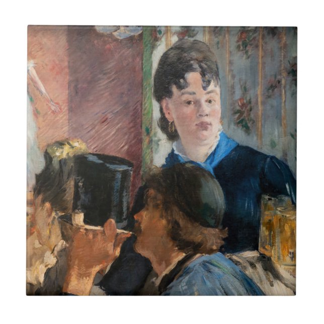 Edouard Manet - Kellnerin Servierbier Fliese (Vorderseite)