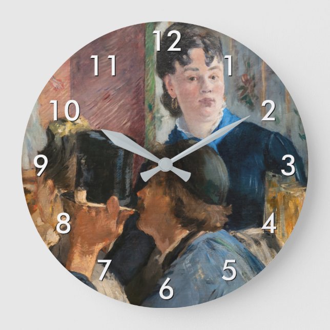 Edouard Manet - Kellnerin Servierbier Große Wanduhr (Vorderseite)