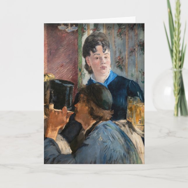 Edouard Manet - Kellnerin Servierbier Karte (Vorderseite)