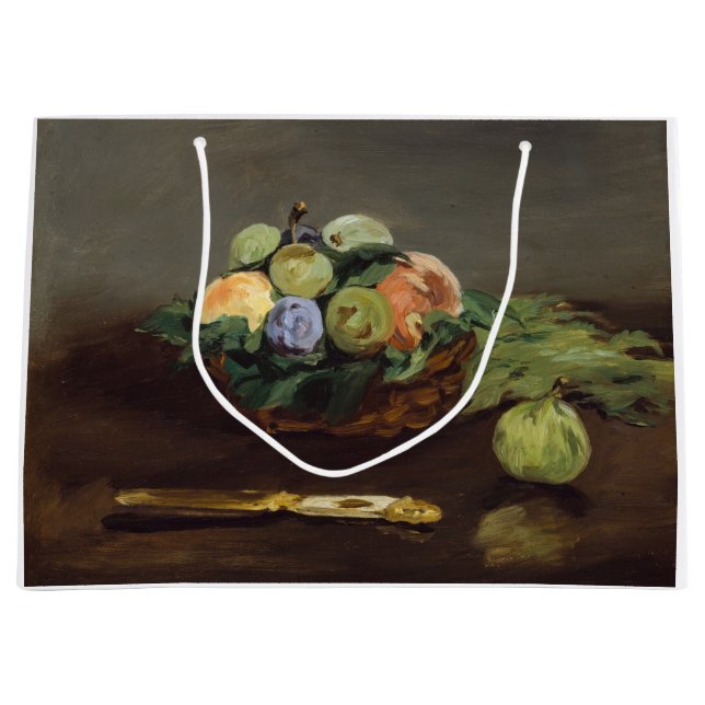 Edouard Manet - Korb mit Früchten Große Geschenktüte (Vorderseite)