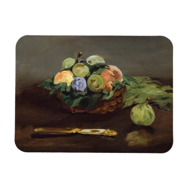 Edouard Manet - Korb mit Früchten Magnet (Horizontal)
