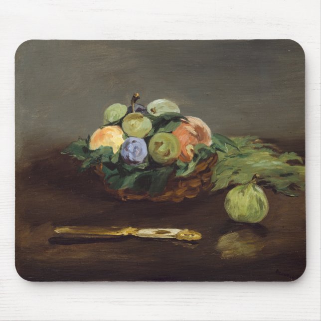 Edouard Manet - Korb mit Früchten Mousepad (Vorne)