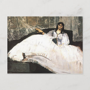 Edouard Manet - Lady mit einem Lüfter Postkarte