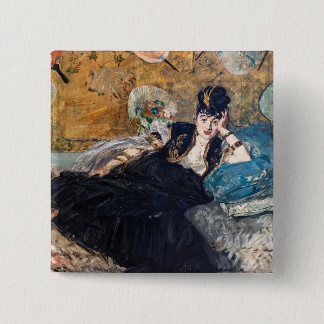 Edouard Manet - Lady with Fans Button (Vorderseite)