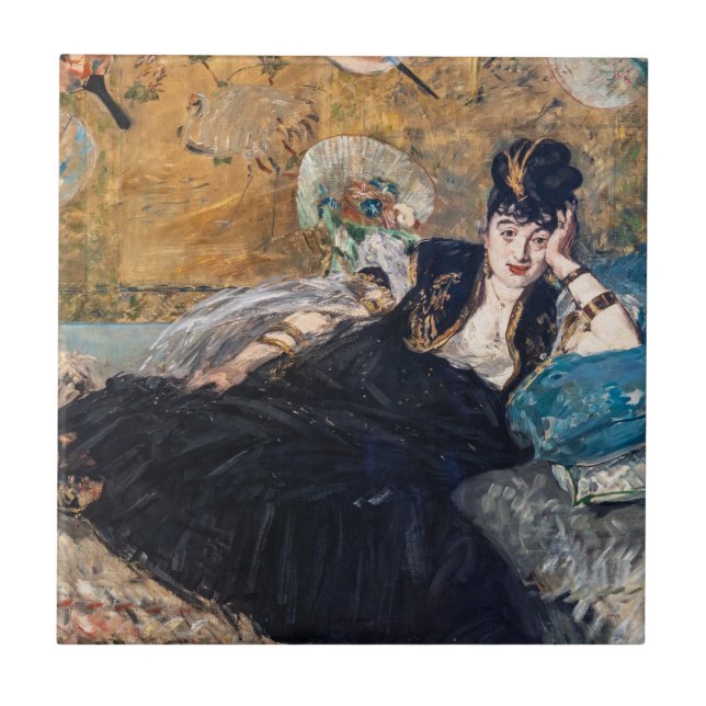 Edouard Manet - Lady with Fans Fliese (Vorderseite)