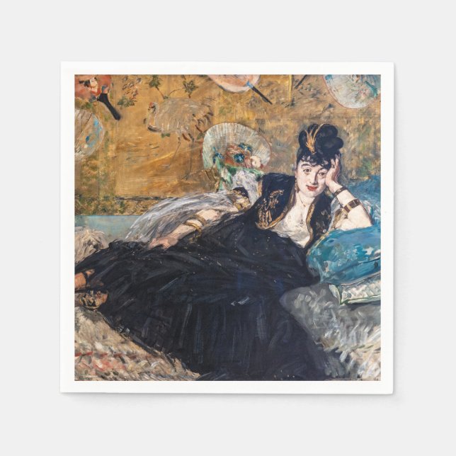 Edouard Manet - Lady with Fans Serviette (Vorderseite)