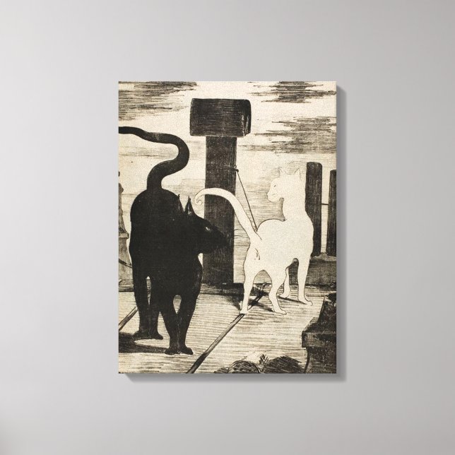 Edouard Manet ~ Le Rendez-vous des Chats Leinwanddruck (Vorderseite)