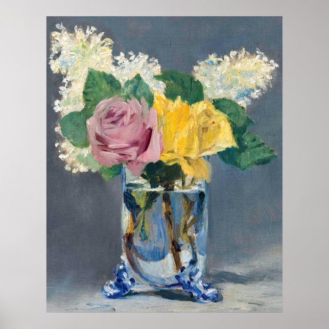 Edouard Manet - Lilacs und Rose Poster (Vorne)