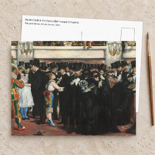 Edouard Manet - Maskenball in der Oper Postkarte