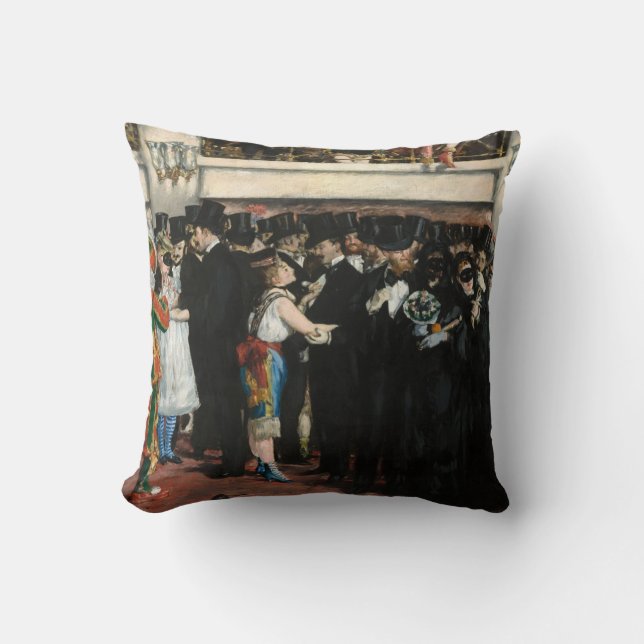 Edouard Manet - Maskierter Ball an der Oper Kissen (Vorderseite)
