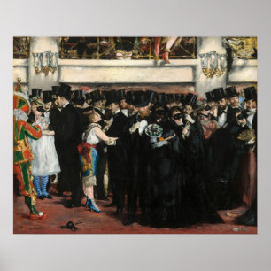 Edouard Manet - Maskierter Ball an der Oper Poster