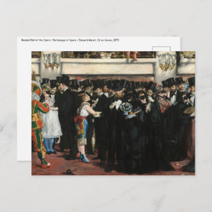 Edouard Manet - Maskierter Ball an der Oper Postkarte