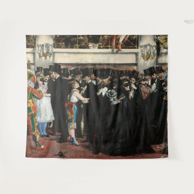 Edouard Manet - Maskierter Ball an der Oper Wandteppich (Vorderseite (Horizontal))