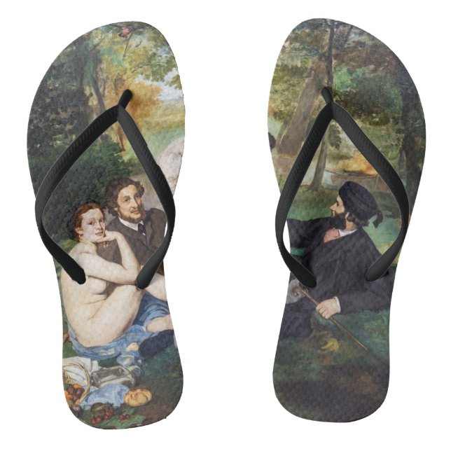 Edouard Manet - Mittagessen im Gras Flip Flops (Fußbett)