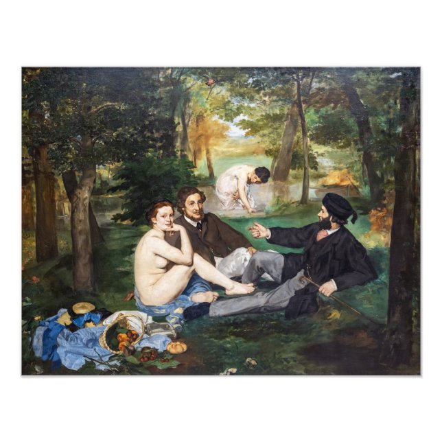 Edouard Manet - Mittagessen im Gras Fotodruck (Vorne)