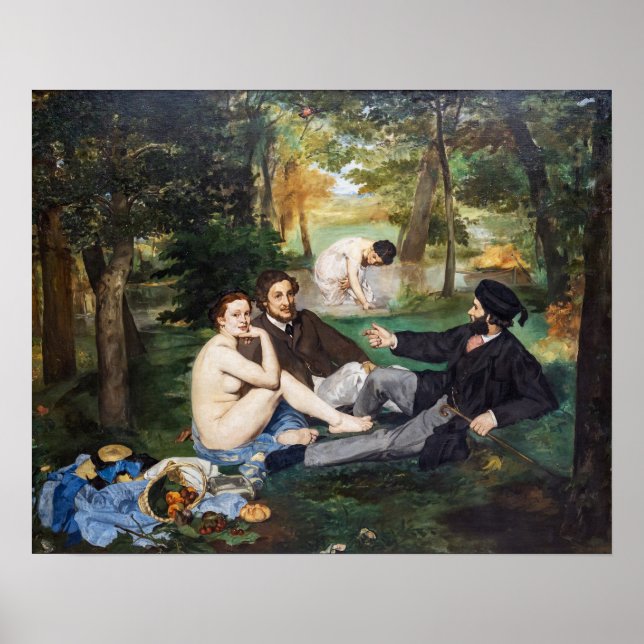 Edouard Manet - Mittagessen im Gras Poster (Vorne)