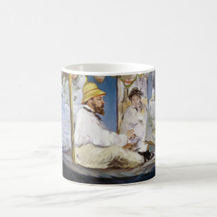 Edouard Manet - Monet in seinem Atelierboot Kaffeetasse