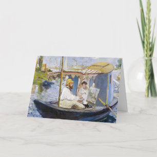 Edouard Manet - Monet in seinem Studioboot Karte