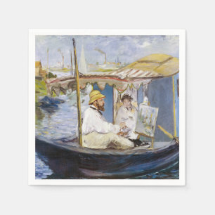 Edouard Manet - Monet in seinem Studioboot Serviette