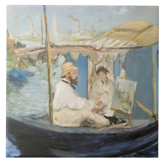 Edouard Manet - Monetmalerei auf seinem Studio-Boo Fliese