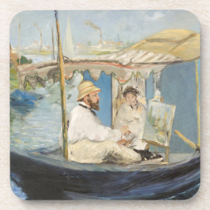 Edouard Manet - Monetmalerei auf seinem Studio-Boo Getränkeuntersetzer