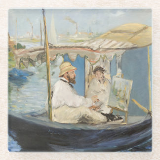 Edouard Manet - Monetmalerei auf seinem Studio-Boo Glasuntersetzer