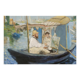 Edouard Manet - Monetmalerei auf seinem Studio-Boo Poster