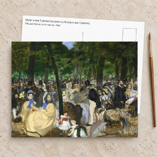 Edouard Manet - Musik im Tuilerien-Garten Postkarte