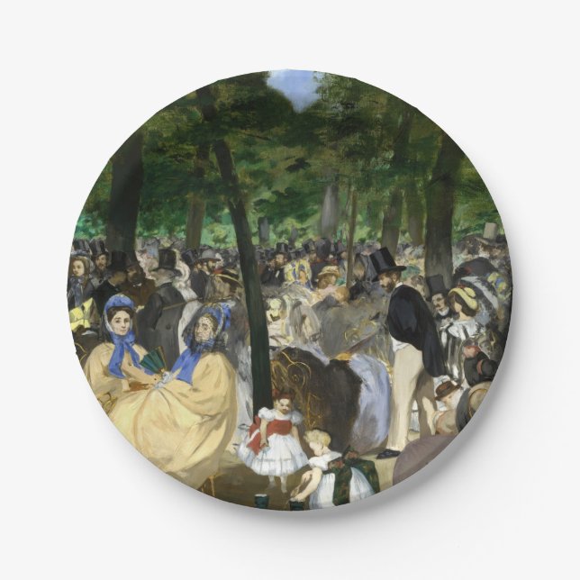 Edouard Manet - Musik im Tuileriengarten Pappteller (Vorderseite)