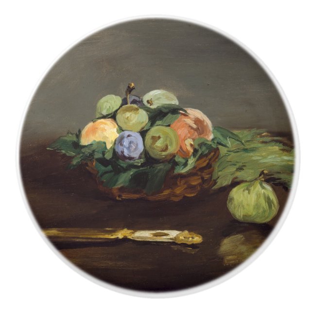 Edouard Manet - Obstkorb Keramikknauf (Vorderseite)