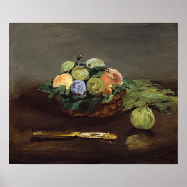 Edouard Manet - Obstkorb Poster (Vorne)